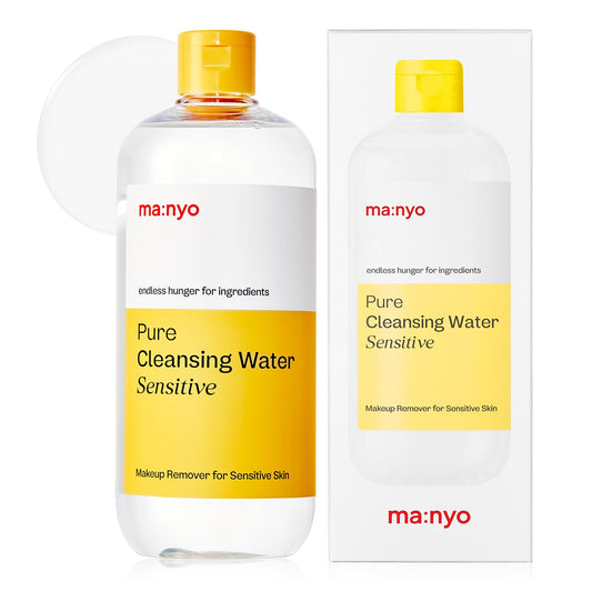 ma:nyo Pure Cleansing Water | Triple Micellar Technology for Sensitive Skin, Makeup Remover & Hydrating Cleanser, Korean Skincare 16.9 fl oz (500ml)