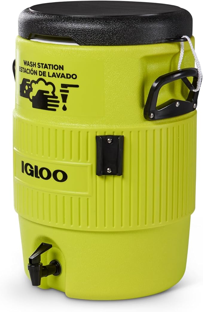 Igloo Sports Cooler Water Beverage Dispenser, Insulated 5 & 10 Gallon Water Cooler, Insulated Drink Dispenser with Spout, Portable Handwashing Stations