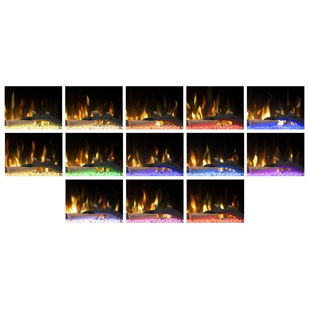 Modern Ember Aerus Skyline 72 Inch Linear Multi-Sided 3D Smart Electric Fireplace - 1,000+ Flame & Ember Bed Color Combinations, Fully or Partially Recessed | Alexa/WiFi Enabled - Remote Included