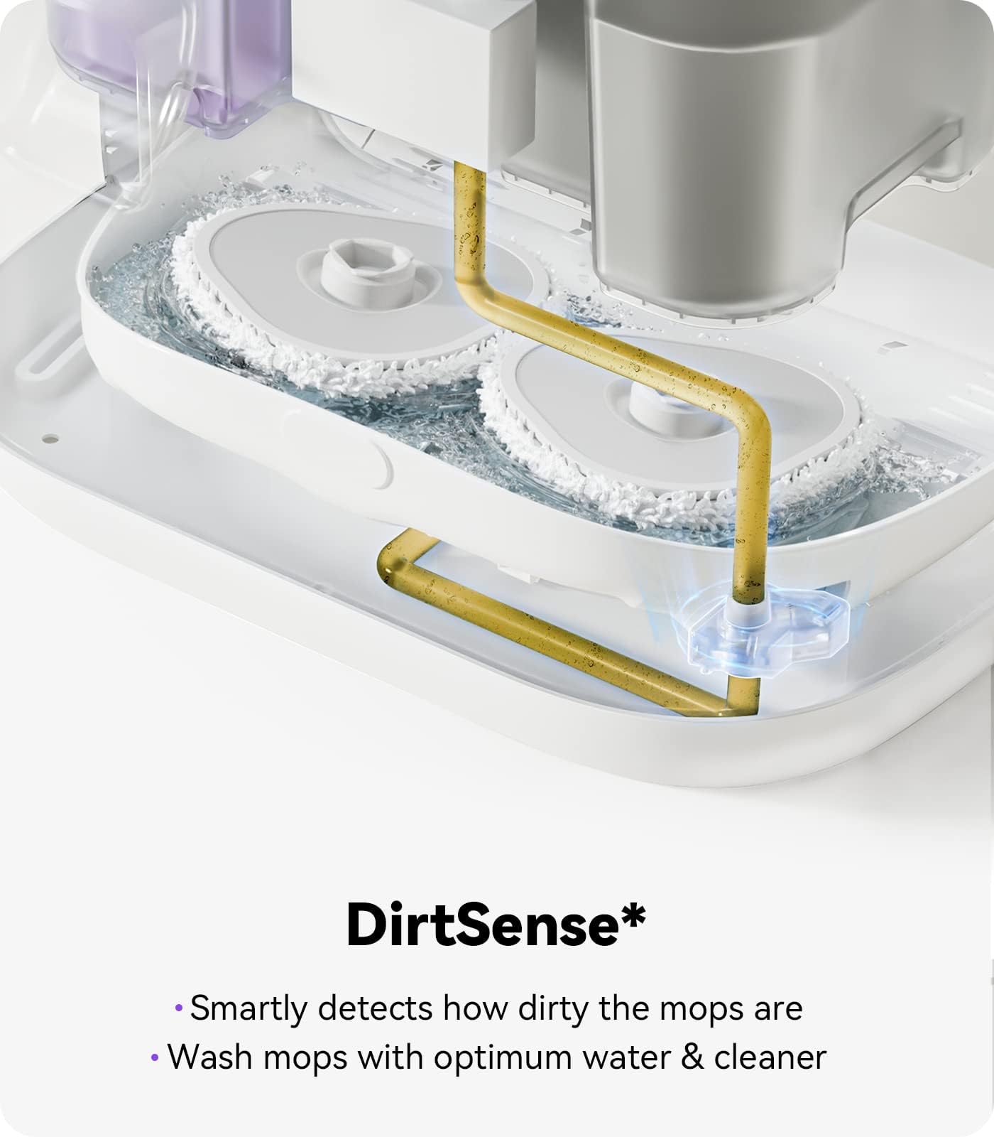 NARWAL Freo Mate Robot Vacuum and Mop Comb, Washing & Drying, Dirt Sense Ultra Clean, Auto Add Cleaner, LCD Display, Smart Swing, Arcuate-Route, WiFi, APP Control, White