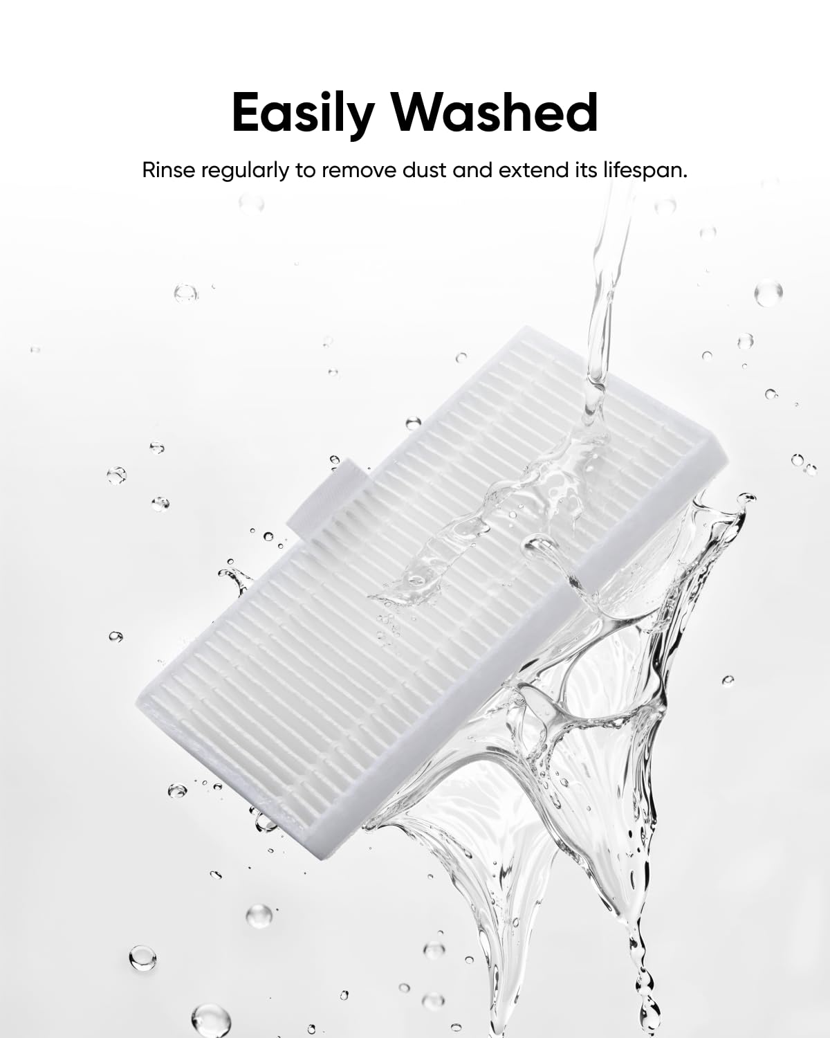 eufy Robot Vacuum Omni C20 with All-in-One Station,3.35-Inch Ultra-Slim Body Replacement Washable Filter for Robot Vacuum Omni C20, 2-Pack