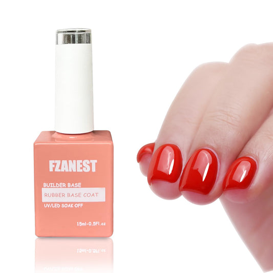 ZANEST Red Rubber Base Builder Gel 6 in 1 Builder Gel For Nails Base Coat Color Nail Polish