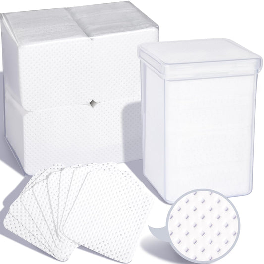 FANDAMEI Lint Free Nail Wipes, 740PCS Lint Free Wipes, White