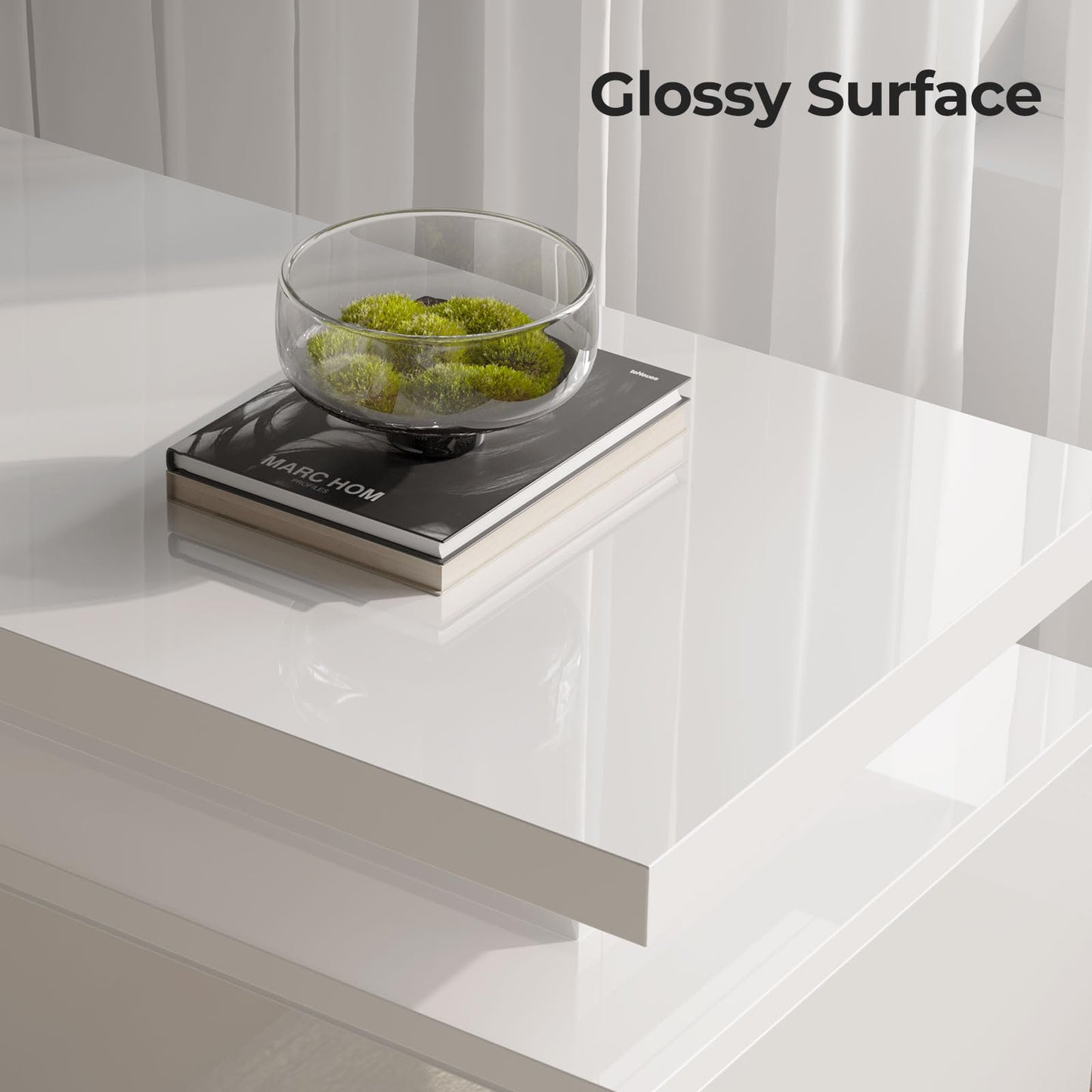 Rolanstar Fireplace TV Stand with Led Lights and Power Outlets, TV Stand Mount with 36" Electric Fireplace, White Entertainment Center for 45/50/55/60/65/70 inch TVs, Modern TV Console for Living Room