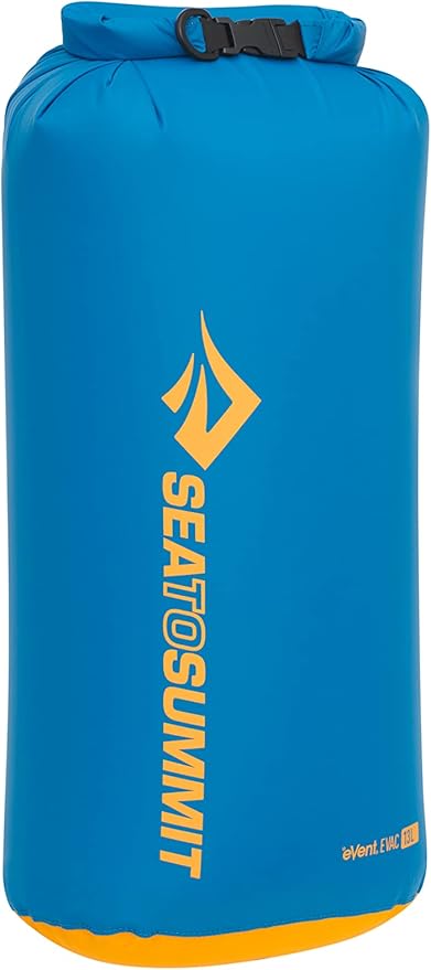Sea to Summit eVac Dry Bag, Roll-Top Compression Sack, 13 Liter, Turkish Tile Blue