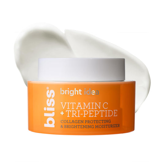 Bliss Tri-Peptide Brightening Moisturizer | Vitamin C & Squalane | Hydrating Anti-Aging Face Cream For Radiant Skin | Clean Vega