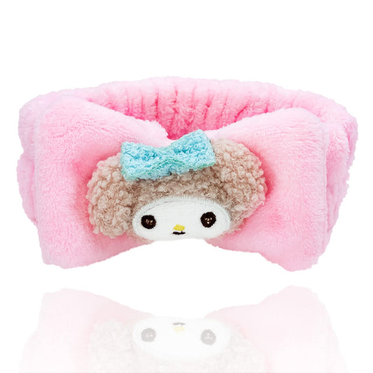 Bliqlriy Kawaii Spa Headband, Cute Headband for Women Facial Makeup, Washing, Party, Soft Microfiber Coral Skincare Shower Fluffy Towel Headbands Hair Band for Girls