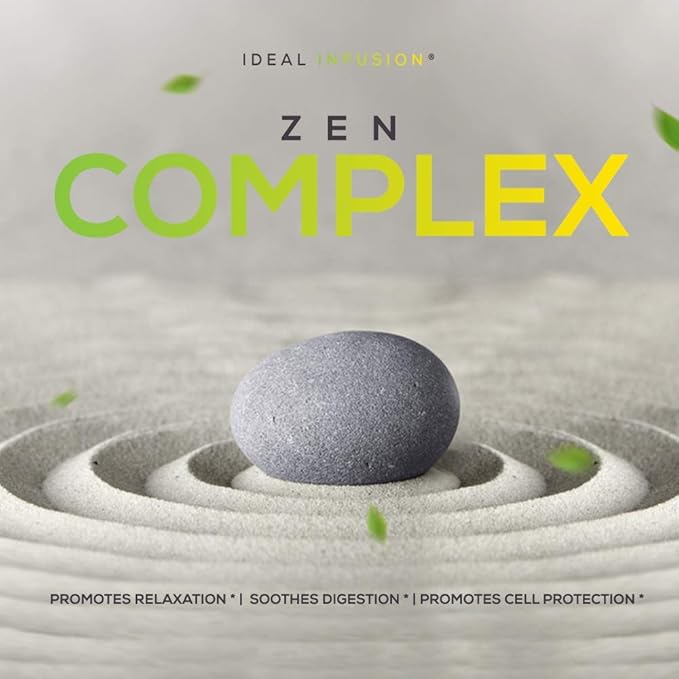 Ideal Infusion Cortisol Blocker and Mood Support: Promotes Relaxation & Stress Relief - Overall Wellbeing & Serenity, Astragalus Root, Ashwagandha, Passion Flower (60 Servings) Vegan
