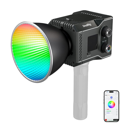 SmallRig RC 60C RGB LED Video Light, 3400mAh Battery 45min Runtime, APP Control, Potable Palm-Sized Continuous Output Lighting 2500K-10000K, for Photography/Video/Studio, Lite Edition