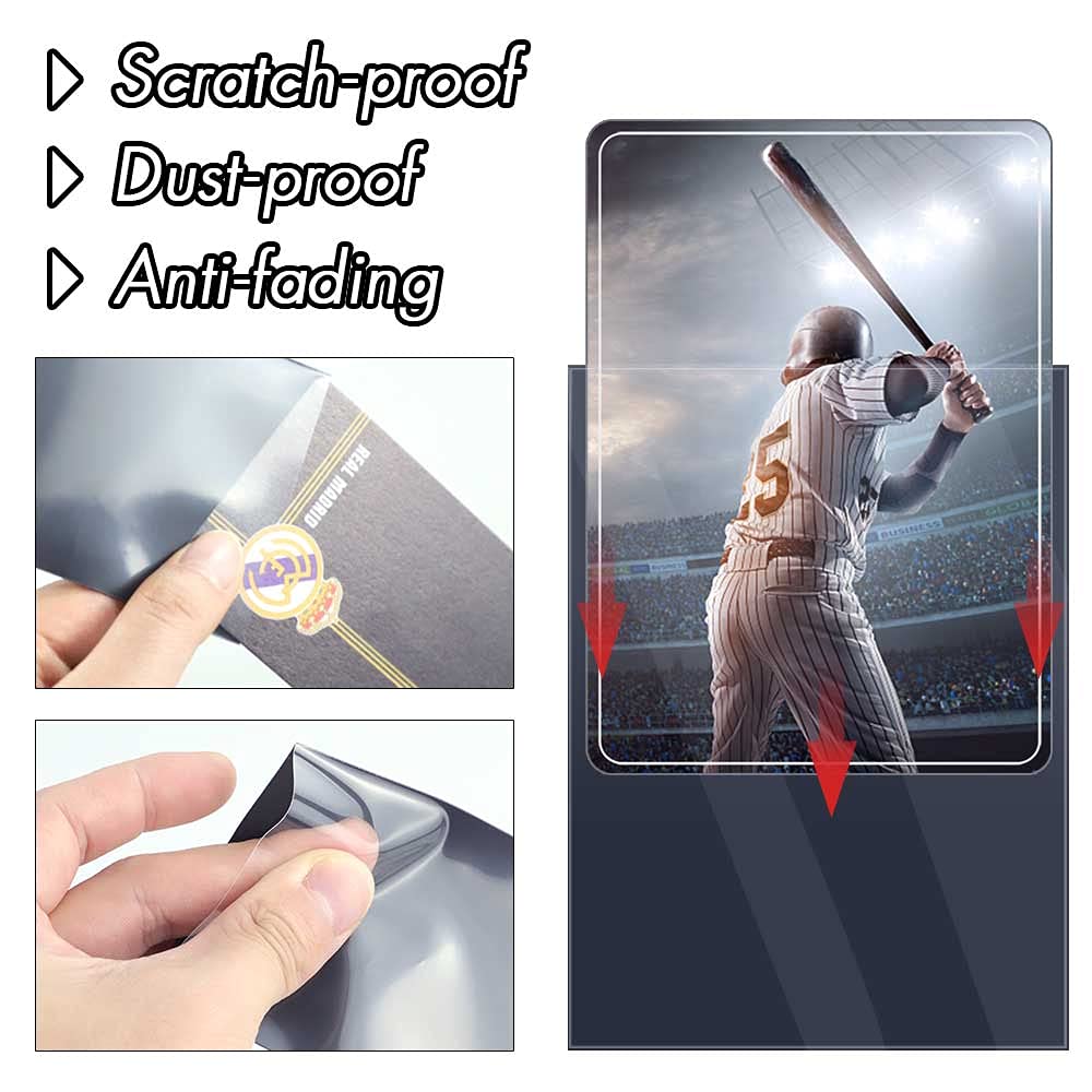 500 Pcs Black Card Sleeves Toploaders for Trading Card, Matte Card Sleeves Deck Card Protectors Compatible with Baseball Cards, Sports Cards, MTG, Yugioh Card