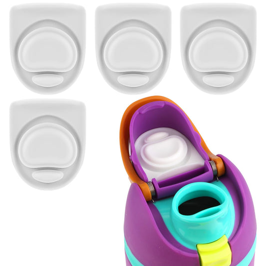 4pcs Replacement Stopper Compatible with Owala FreeSip 24oz 32oz, Water Bottle Top Lid Gasket for Owala 19/24/32/40oz Seal Bottle Cap Mouth Stopper Part Silicone Plug Accessories BPA-Free (White)