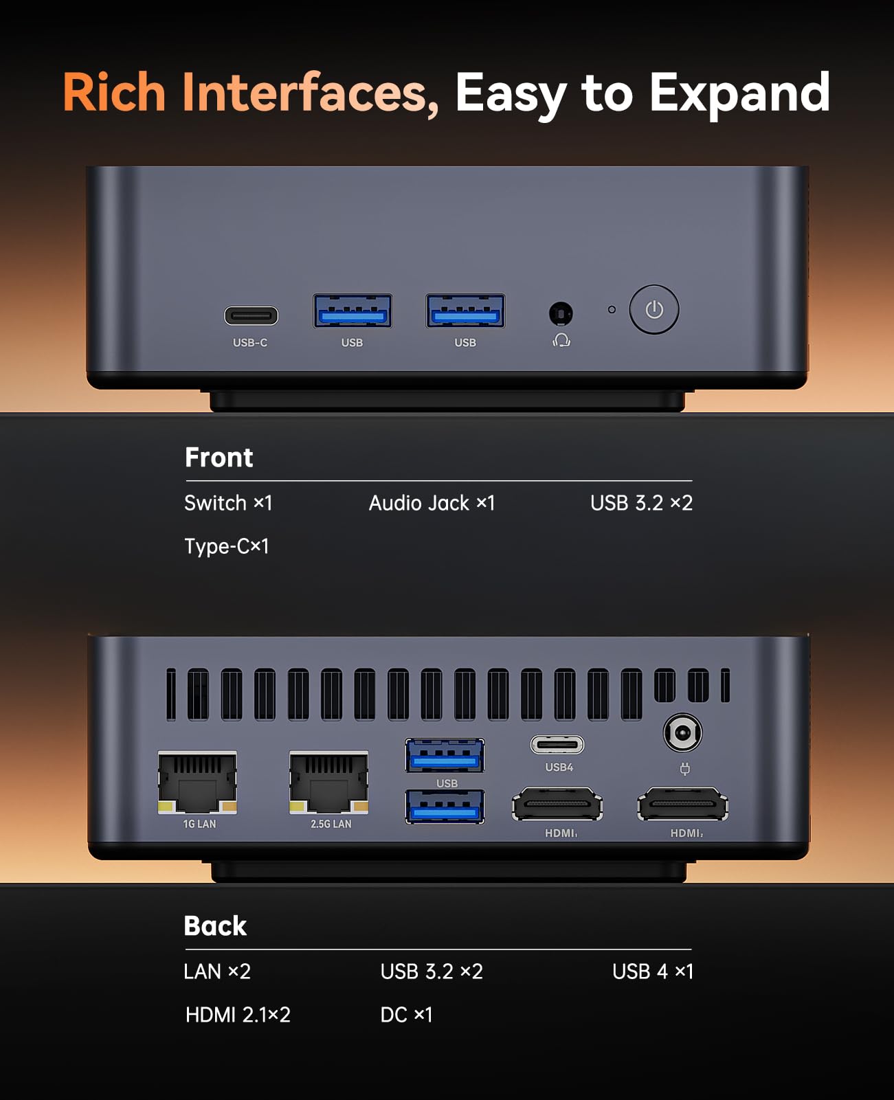 KAMRUI AM21 Mini Gaming PC Ryzen 9 6900HX (Up to 4.9Ghz), Mini Desktop Computer, 16GB DDR5 4800 MHz 512GB SSD, Dual LAN, Dual NVMe PCIe 4.0 SSD Slots, WiFi 6, BT5.2, 4K@60Hz ，Business, Office, Home