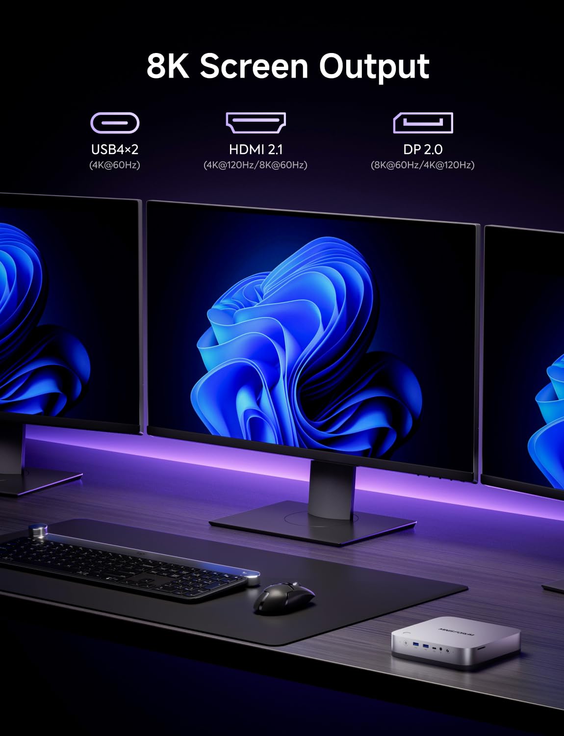 MINISFORUM AI X1 Pro-370 Mini PC AMD Ryzen AI 9 HX 370(12C/24T) 96GB DDR5 2TB SSD Desktop Computer, HDMI|DP|2xUSB4 Output, 2xRJ45 Port, WiFi7, BT5.4, AMD Radeon 890M Graphics, Copilot Support AI PC