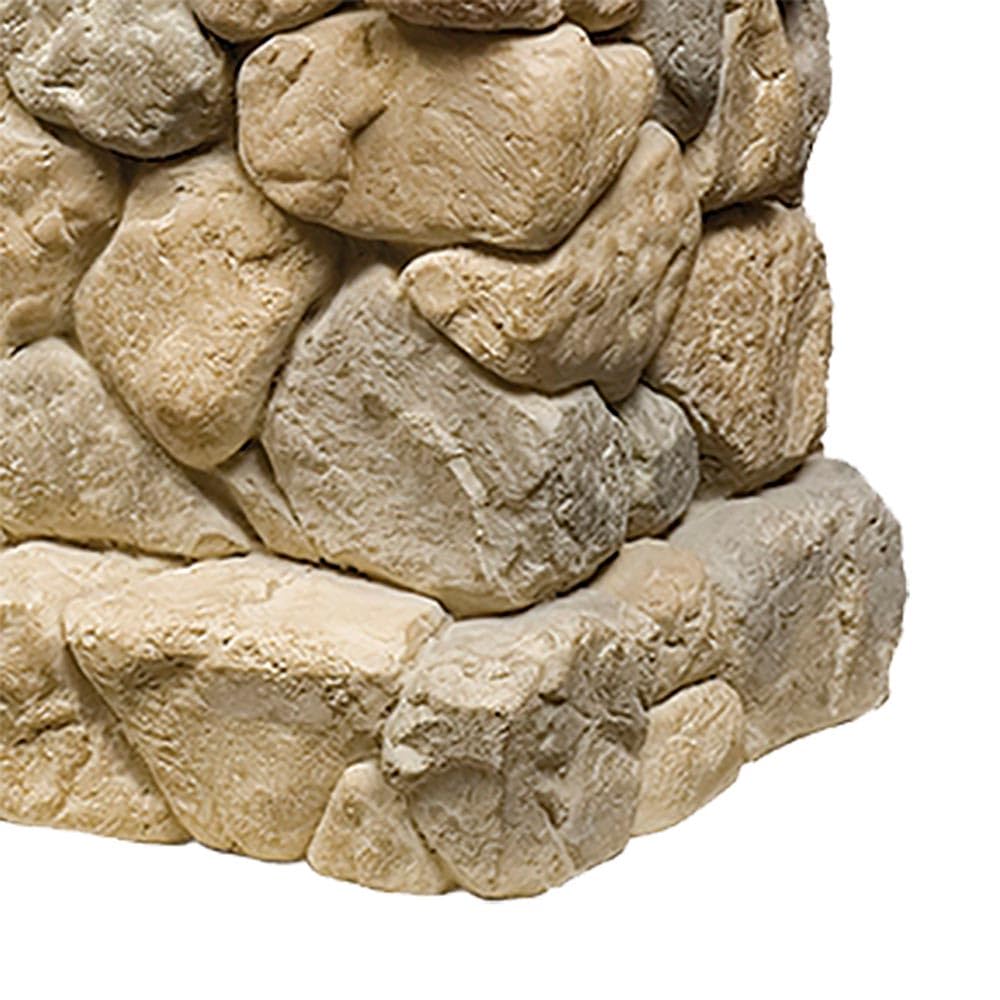 Dimplex Fieldstone Electric Fireplace with Mantel Surround Package | Pine with Natural Stone-Look, 26" - #GDS28L8-904ST