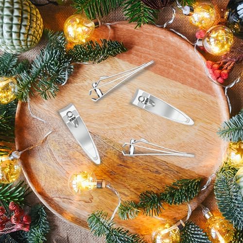 100 Pieces Nail Clippers Flat Toenail Clippers Stainless Steel Toenail Clippers Manicure Pedicure Sturdy Trimmer Set for Men and Women