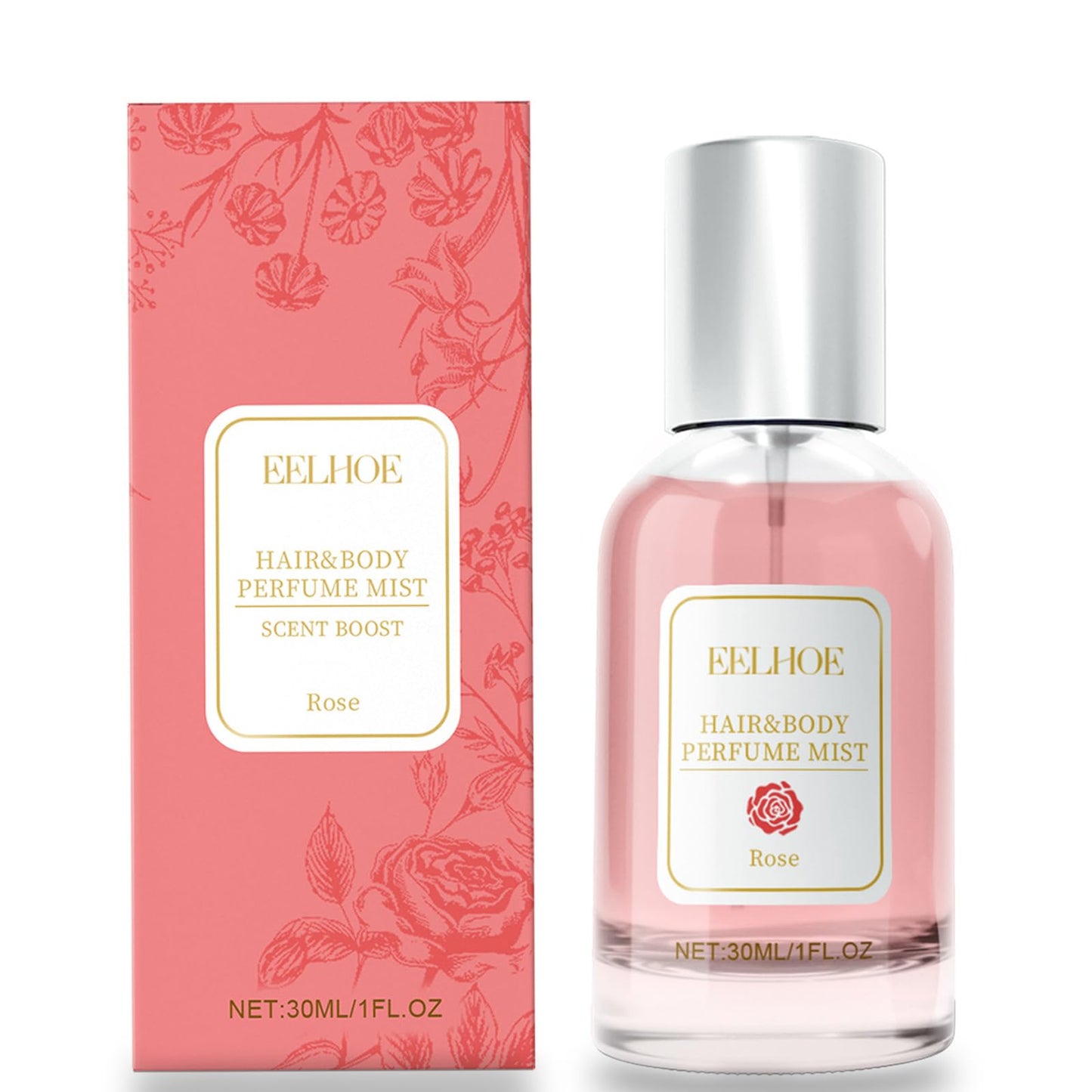 Hair Perfume for Women, Long Lasting Fragrance that Refreshes Hair, Pheromones Perfumes, Hair and Body Fragrance, Rose Fine and Smooth Fragrance Mist, Nourishing and Hydrating Hair Shine Spray