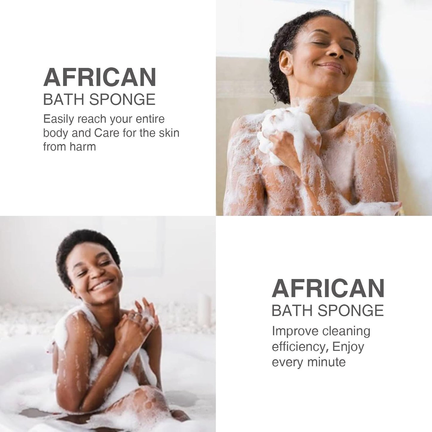3-Piece African Exfoliating Net Bath Sponge Set | Skin Smoother | Daily Use
