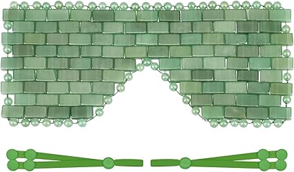 ideayard Jade Eye Mask Cooling Facial 100% All Natural Adventurine Quartz Eliminate Wrinkles, Puffiness & Migraine Relief