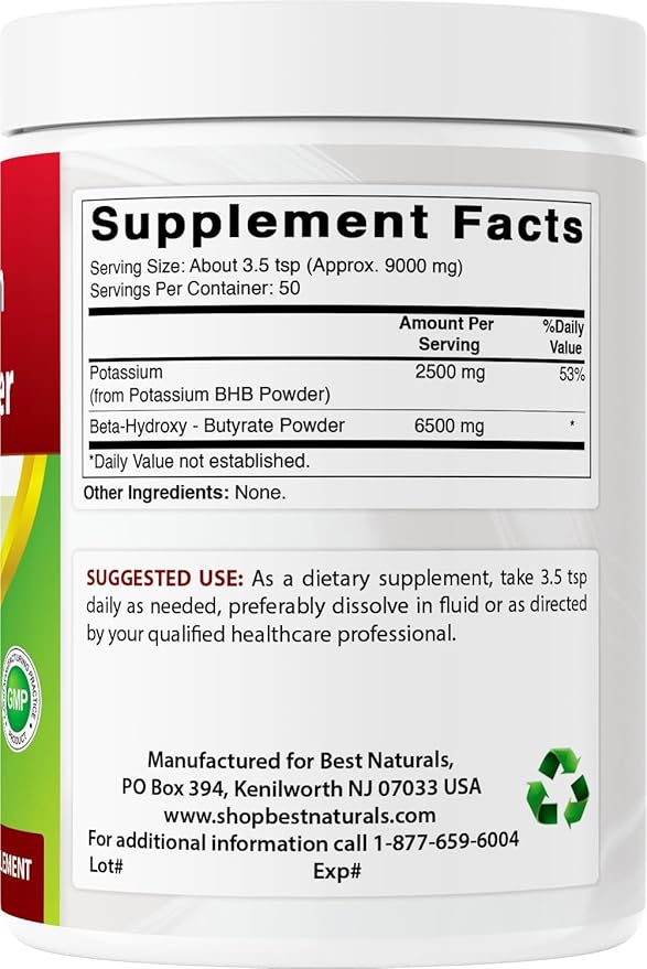 Best Naturals Potassium BHB Powder 1 Lb