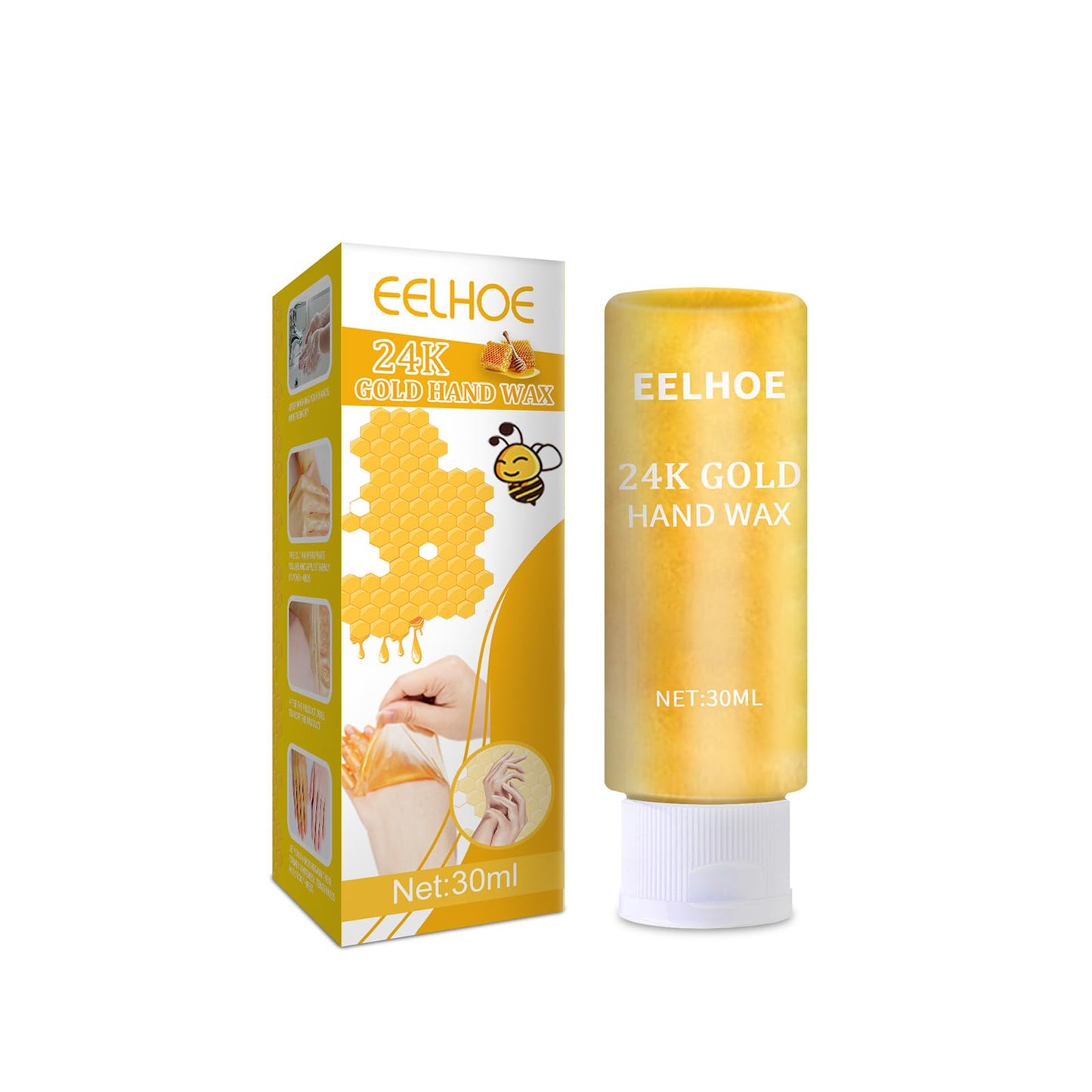 Grospe Honey Peel Off Hand Mask,Moisturizing Repairing Hand Mask,Exfoliating Hand Peeling Mask,Repair Rough Skin for Men & Women