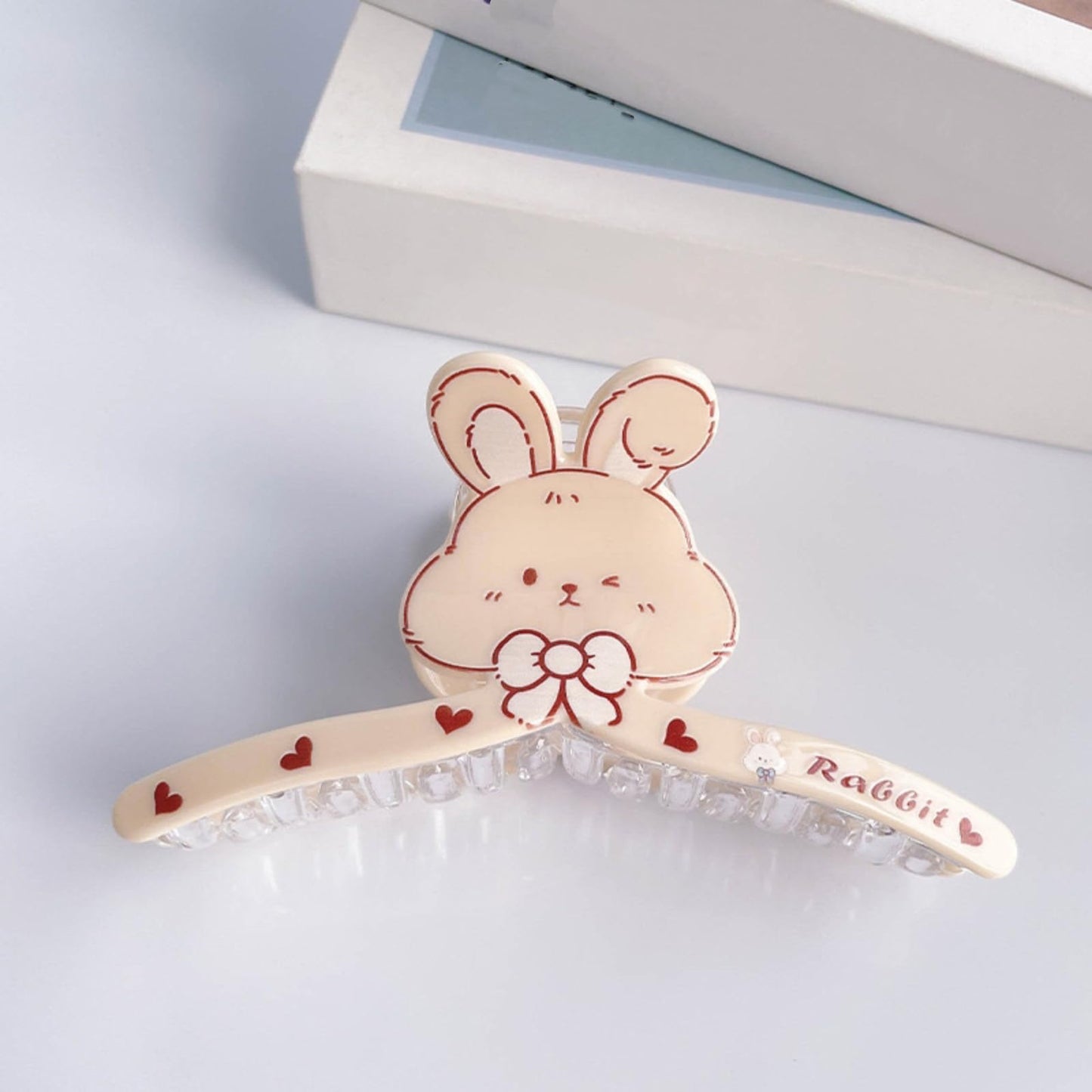 1pc Easter Rabbit Hair Claw Clip for Women Girls, Big Acrylic Bunny Banana Barrettes,Her Spring Hair Decor Accessories for Easter Holiday Celebrations