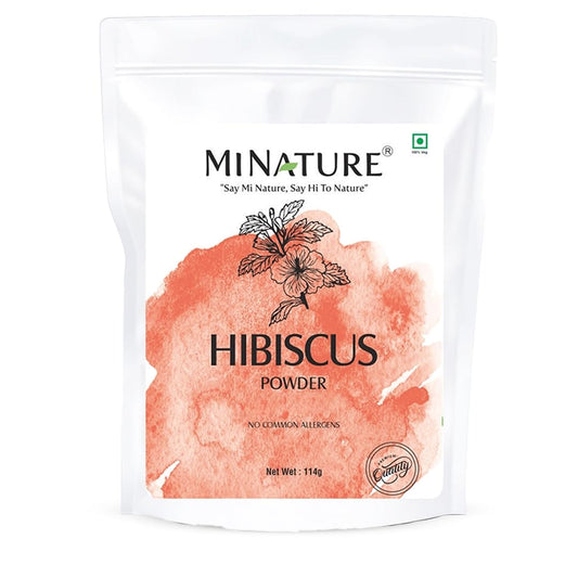 Hibiscus Powder (Hibiscus Sabdariffa Flower Powder) by mi Nature | 114 g(4 oz) | Resealable Zip Lock Pouch