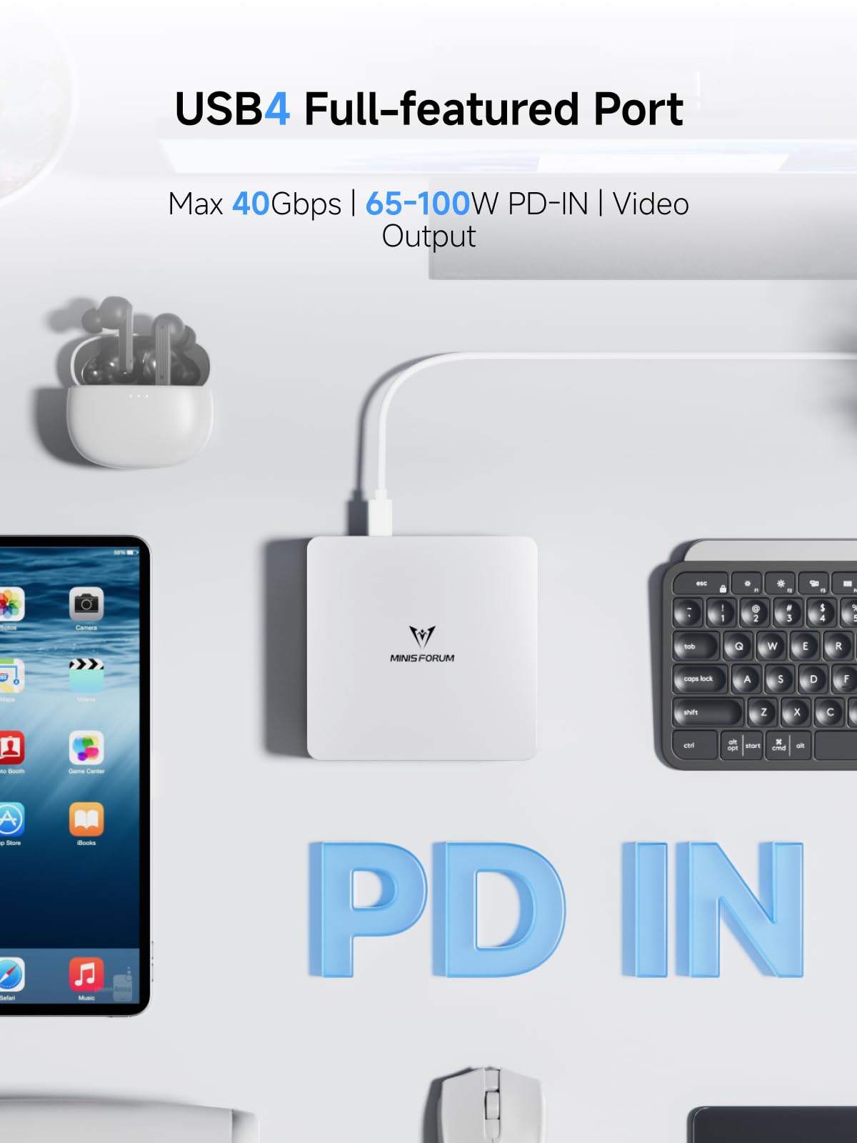 MINISFORUM UM880 Plus Mini PC AMD Ryzen 7 8845HS(8C/16T, up to 5.1GHz), 32GB DDR5 1TB PCIe4.0 SSD, HDMI+DP+USB4 Triple Outputs, OCuLink Port, 2.5G LAN, 5x USB Port, Radeon 780M Graphics Micro Computer