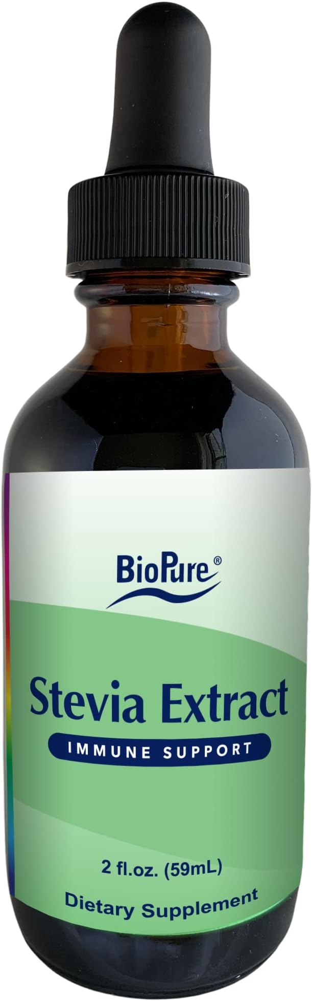 BioPure Stevia Certified Organic Extract – Whole Leaf Herbal Tincture with Bioactive Compounds to Support Immune Function, Microbiome Balance & Gut Health – 2 fl oz