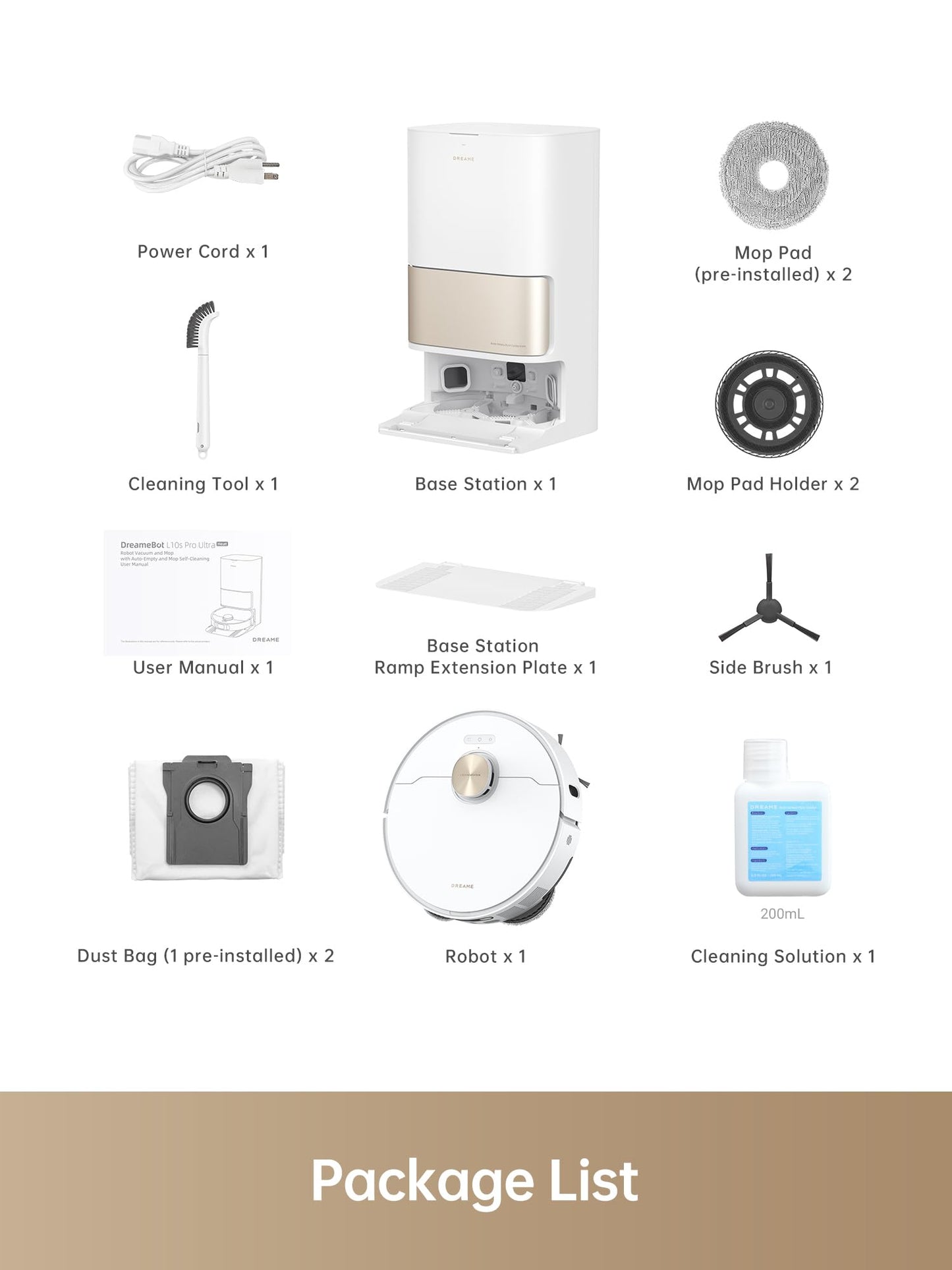 DREAME L10s Pro Ultra Heat Robot Vacuum and Mop Combo, Mop Extend, 7000Pa Suction, Auto Robot Care and Maintenance, 136°F Hot Water Mop Self-Cleaning, Obstacle Avoidance, Ideal for Hair, Carpets