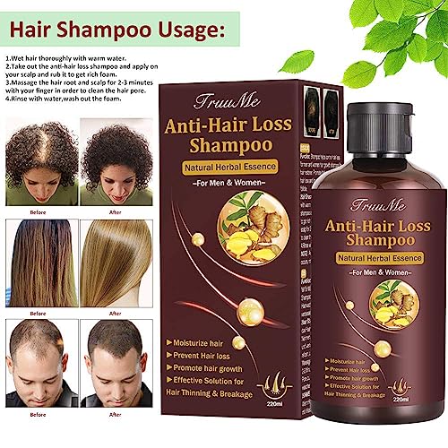 Hair Growth Shampoo - Anti-Thinning, Thickening Shampoo for Hair Loss & Grow Hair Fast for Men & Women, 220ML