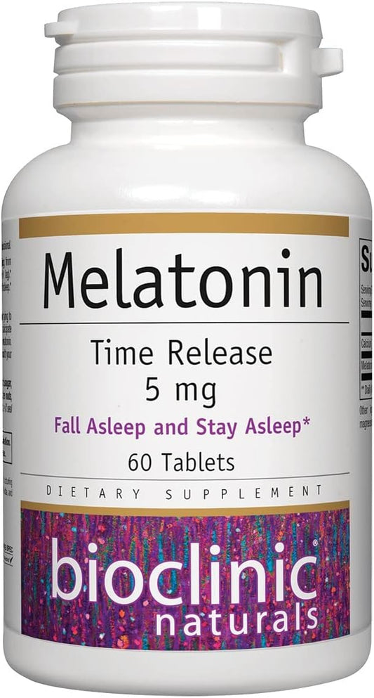 Bioclinic Naturals, Melatonin Time Release 5 mg 60 tabs