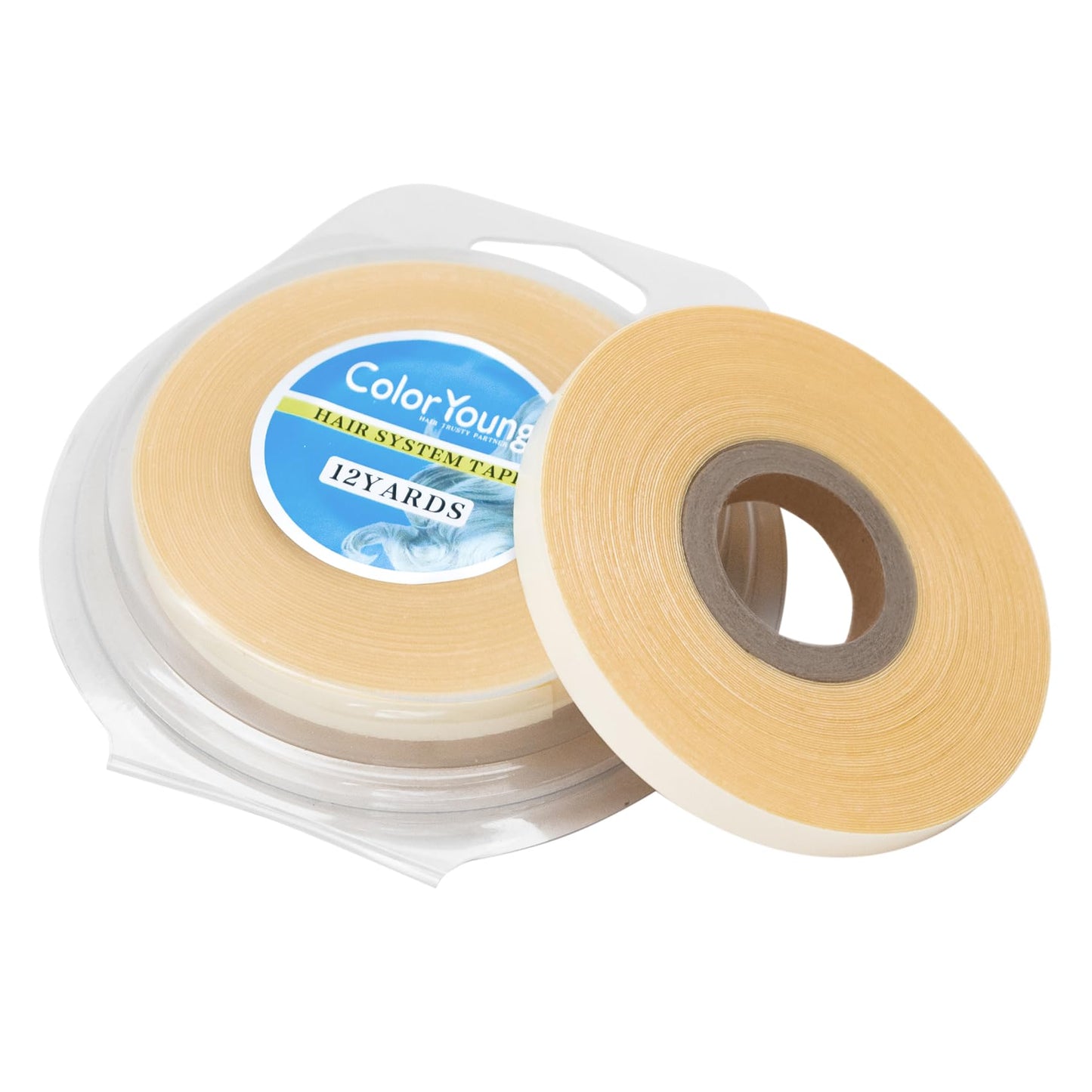 coloryoung 5/16"(0.8cm)*12 Yards Hair Extension Tape Double Sided Hair Extension Tapes Hair Extension Tape Roll for Tape in Hair Extension