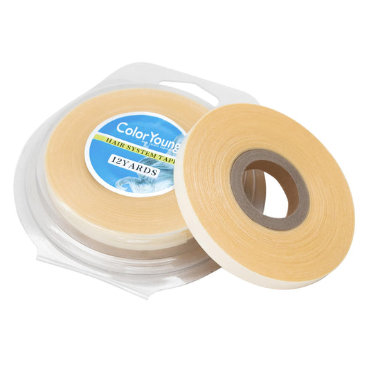 coloryoung 5/16"(0.8cm)*12 Yards Hair Extension Tape Double Sided Hair Extension Tapes Hair Extension Tape Roll for Tape in Hair Extension