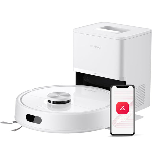 roborock Q7 M5+ Robot Vacuum and Mop, Upgraded from Q5 Max+, 7 Weeks Self-Emptying, 10000Pa Suction, Dual Anti-Tangle System, for Pet Hair & Carpet, PreciSense LiDAR Navigation, App Control, White