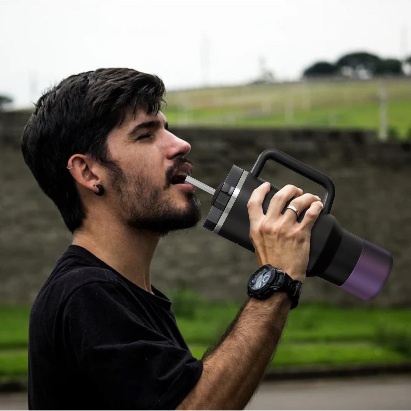 BKBY Chameleon Silicone Water Bottle Boot, Compatible with Stanley Tumbler 20 30 40oz & Hydroflask 12-24oz Bottle, Fit More Bottle/Tumblers 2.8-2.95in Bottom Anti-Slip Protector Rubber Sleeve