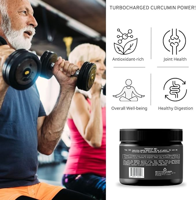 Black Turmeric, Curcumin with Black Pepper 1000mg - Turmeric Curcumin with Turmeric Black - Curcuma Caesia, Curcuma Longa, Black Pepper 95% Piperine - 60 Capsules 30 Servings