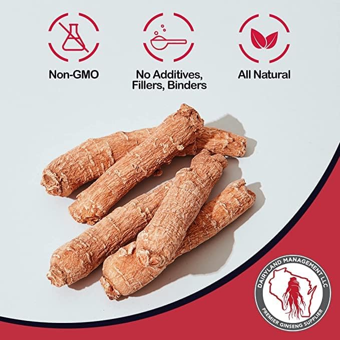 100% Authentic Korean Red Panax Ginseng Capsules -500 mg. Potent Ground Ginseng Root Extract Powder - No Fillers, Binders or Other Additives. (150 ct)