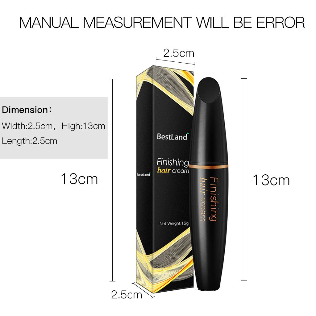 BestLand 2 Pcs Hair Finishing Stick, Hair Mascara Flyaway Hair Tamer Stick, Refreshing Not Greasy Feel Shaping Gel, Wax Fixer for Bangs, Edges, Frizz and Baby Hairs Control, Slick Back Hair Product