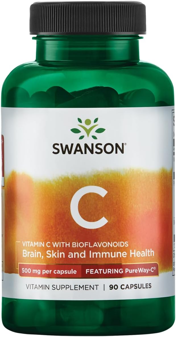 Swanson Pureway-Vitamin C 500 Milligrams with Bioflavonoids 500 Milligrams 90 Capsules