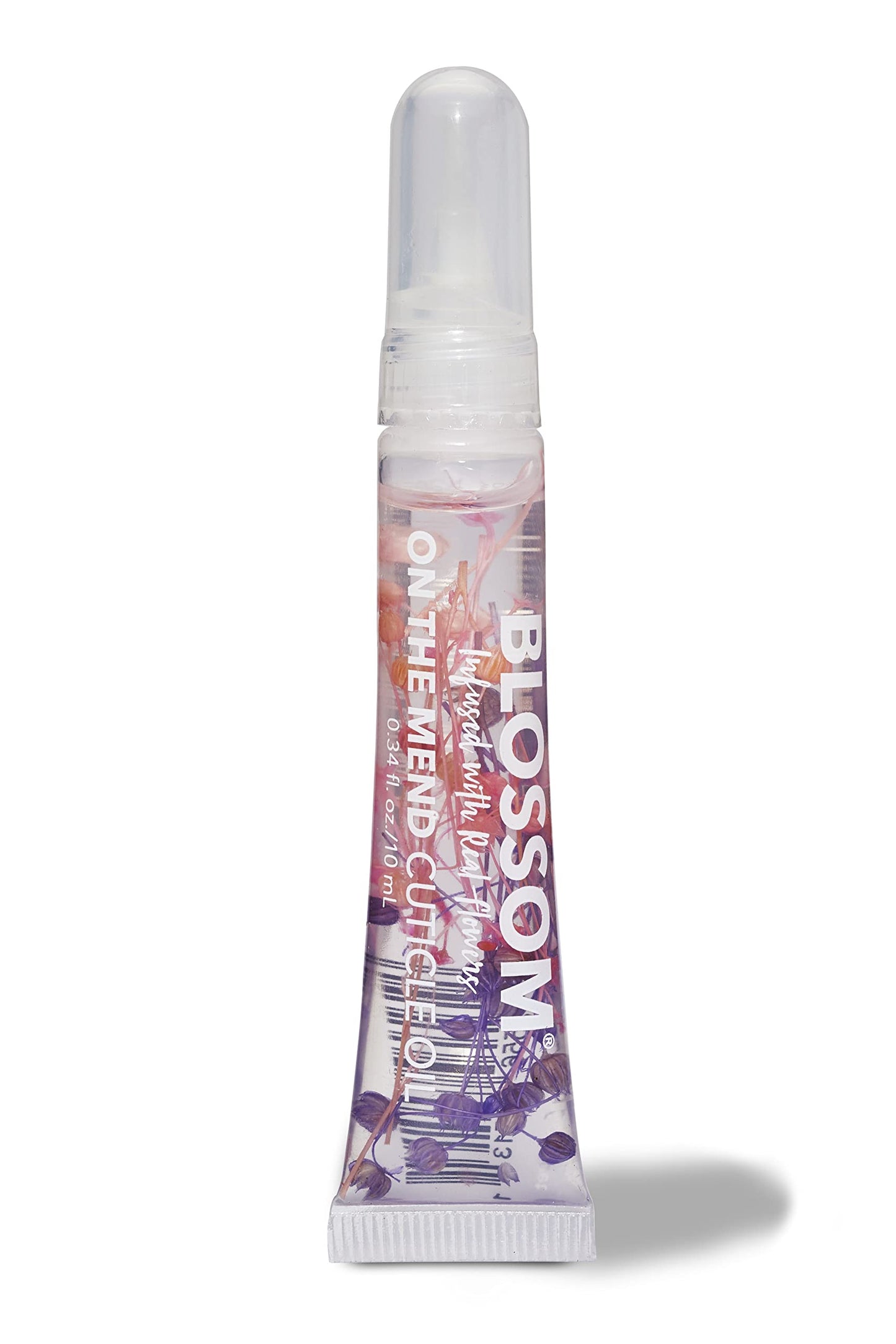 Blossom Cuticle Oil, On the Mend Scented Portable Cuticle Pen Tube for Travel with Brush Tip and Nourishing Jojoba Seed Oil, Infused with Real Flowers, 0.34oz, Spring Bouquet