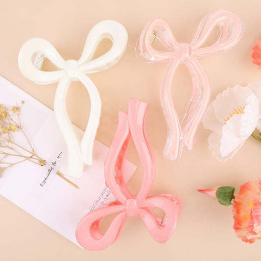 3 Pcs Bow Hair Clips Elegant Hair Claw Butterfly Hair Accessories for Girls Nonslip Butterfly Clips Hair Styling Accessories for Women
