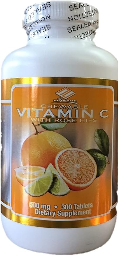 Nu Health Vitamin C Chewable 500mg 300 Tablets