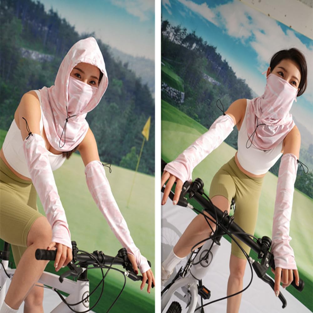 Breathable Camo Sun UV Protection Balaclava Hood Mask Full Head Mask Face Cover for Men Women Cycling Motorcycle Fishing