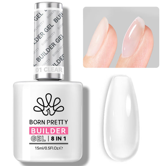 Born Pretty Builder Nail Gel,8-In-1 Clear Builder Gel For Nail Apex And Extension Strengthener,Nail Glue Gel Hard Gel Base Rhine