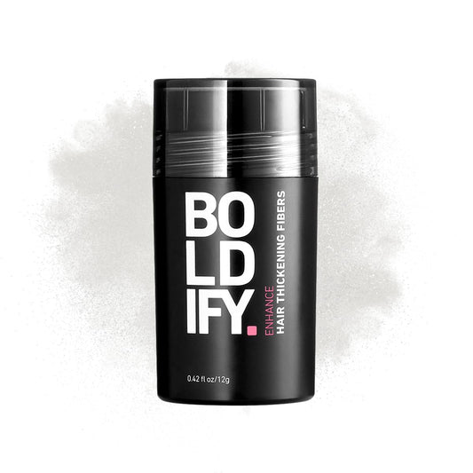 BOLDIFY Hair Fibers (12g) - Fill In Thinning and Fine Hair for an Instantly Fuller, Thicker Look - 14 Shades for Women & Men - White