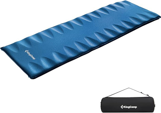 KingCamp Self Inflating Sleeping Pad for Camping, Ultralight Portable Camping Cot Mat, Inflatable Luxury Camping Air Mattress Pad for Hiking, Outdoor, Car, Tent