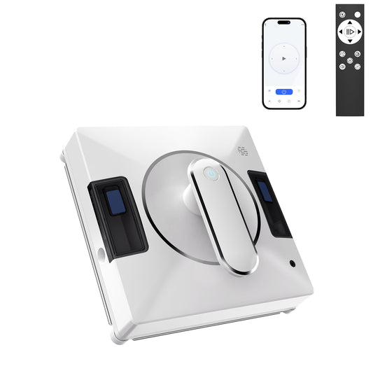 Smart Window Cleaning Robot With Dual Water Spray,3800pa Suction, Multiple Anti - Fall Protection,AI Path Planning,App & Remote Control,Ideal Window Washer Robot For High-Rise Windows And Glass Doors