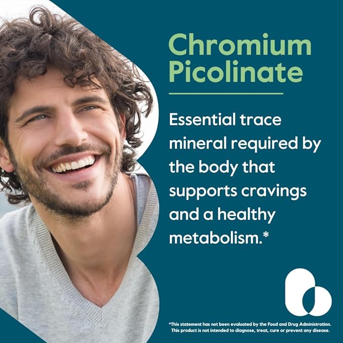 BESTVITE Chromium Picolinate 1000mcg (240 Vegetarian Capsules) - No Stearates - No Dicalcium Phosphate - Vegan - Gluten Free - Non-GMO