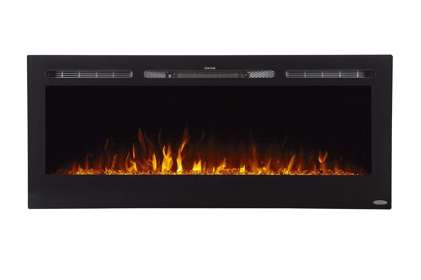 Touchstone Smart Electric Fireplace-The Sideline 50" Wide-in Wall Recessed - 30 Realistic Ember Color/Flame Options - 1,500W Heater w/Thermostat - Log & Crystal Hearth Options - Alexa/WiFi Enabled