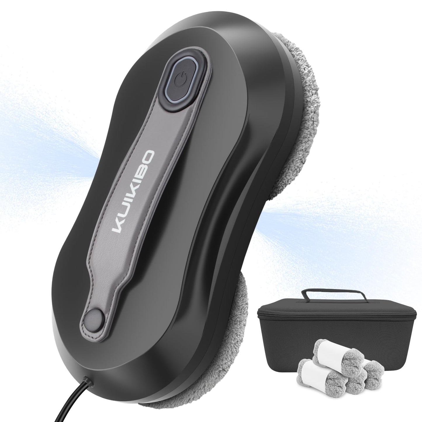 KUIKIBO S6 Window Cleaner Robot with Leather Belt Dual Water Spray 3500Pa Houshold Window Cleaning Robot with AI Path Planning Low Noise Glass Cleaning Robot for Frame/Frameless Glass